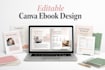design editable canva ebook design, flyers and digital ebook layouts
