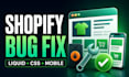 fix shopify theme bugs, CSS, sections and mobile layout