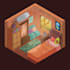 draw digital isometric room arts using procreate