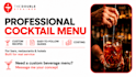create a professional cocktail menu for your bar or restaurant
