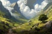 illustrate fantasy scenes and landscapes professionally