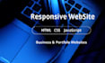 create a responsive website using HTML CSS and javascript