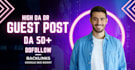 publish guest post with dofollow backlink on high da DR site
