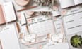 design printable, editable 2026 calendar, feminine journal, planner, tracker pdf