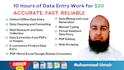 do any type of data entry work efficiently