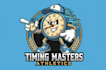 do hand clock mascot logo design with express delivery