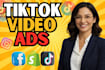 create 3 tiktok video ads within 24 hours