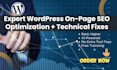 do wordpress on page optimization and technical SEO