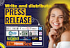 write and distribute your press release and press release distribution