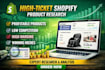 find profitable high ticket products for shopify