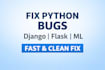 fix python, django and  flask bugs and errors