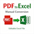 convert PDF to excel or word manually