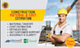 do accurate construction estimate, material takeoff and cost estimation