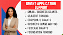 handle grant research, applications, proposals, business plans, and pitch decks