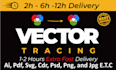do manually vector trace logo to high resolution file