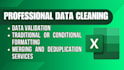 organize, and prepare your excel data for your needs