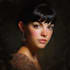 draw realistic digital oil portrait painting
