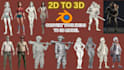 convert 2d sketch, image or floor plan to 3d character, miniature and 3dmodel
