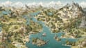 map illustration, vector map, fantasy map, event map, travel guide, game map