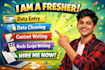 clean data , content writing , script writer