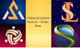 design a modern flat favicon for website and mobile app