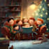 create christmas children book illustrations