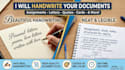 provide professional manual handwriting services for your documents