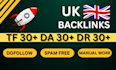 make high trust flow tf 30 plus dofollow seo backlinks