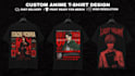 create a custom anime tshirt design for you