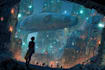produce immersive scifi environment concept art