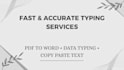 type documents and convert PDF to editable word files