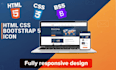 build a responsive website using HTML, CSS, and bootstrap
