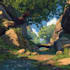 make a 2d game environment background art