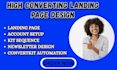 setup convertkit campaign landing page convertkit email sequence