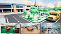 do stylized roblox map, roblox school environment, detail build for roblox game
