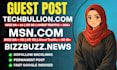 publish guest post on techbullion, bizzbuzz,news and msn,com
