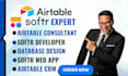 setup airtable database, airtable automation, softr, softr webapp,airtable CRM,