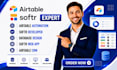 setup airtable database, airtable automation, softr, softr webapp,airtable CRM,