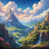 digitally paint fantasy landscape