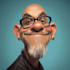 draw artistic big head cartoon caricatures