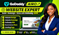 godaddy airo website design godaddy website redesign godaddy