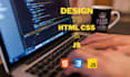 do front end website development HTML, CSS, javascript