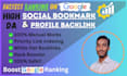 do 150 profile backlinks, 100 bookmarks link building for google top ranking