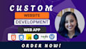 do website development as full stack web developer, front end, backend developer