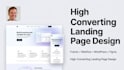 design a converting modern landing page in webflow framer wordpress or figma
