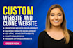 build customize frontend website using html css java script jquery code backend