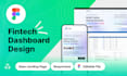 design responsive saas and dashboard, fintech, healthcare