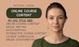 do ebook writing, online course content and teachable course content