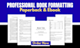do book formatting, kindle ebook format, book layout design, paper back format