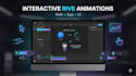 create interactive rive animation, lottie animation for web, app and game assets